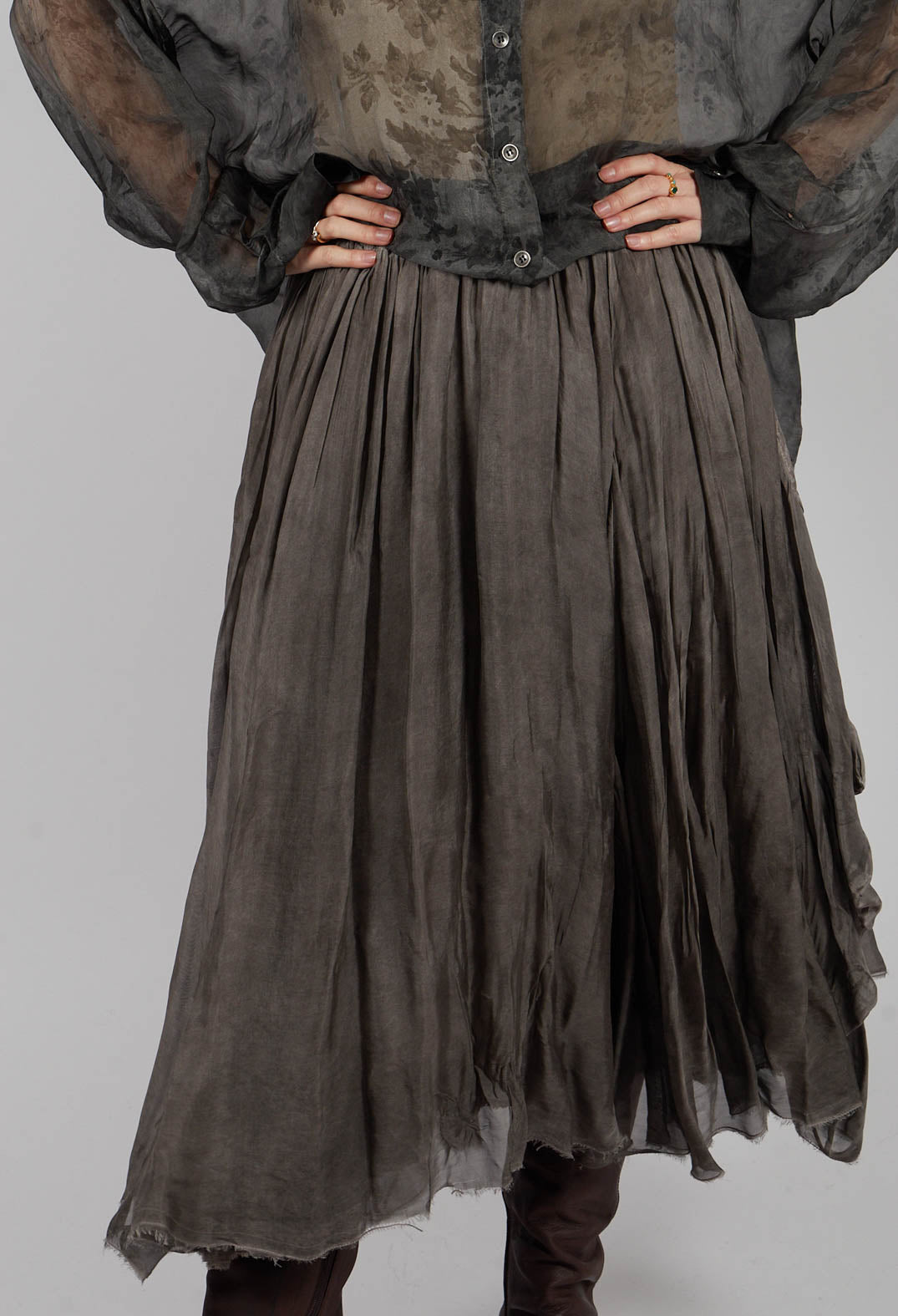 A-Line Skirt in Bengal Brown