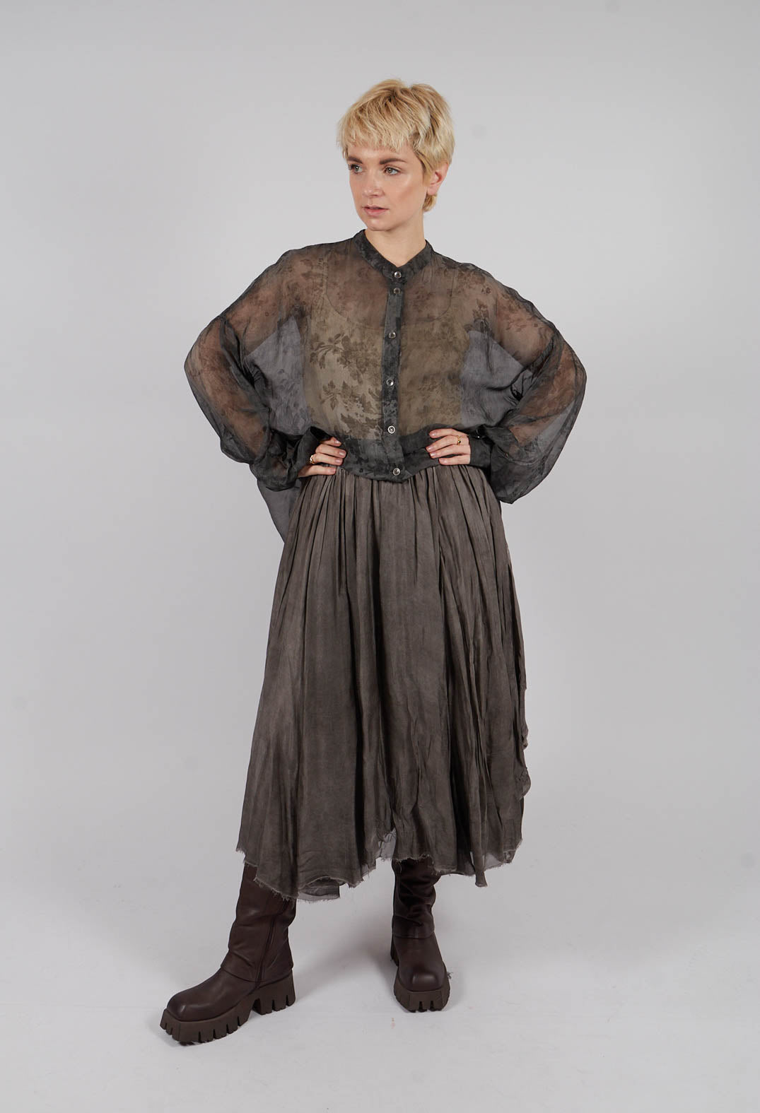 A-Line Skirt in Bengal Brown