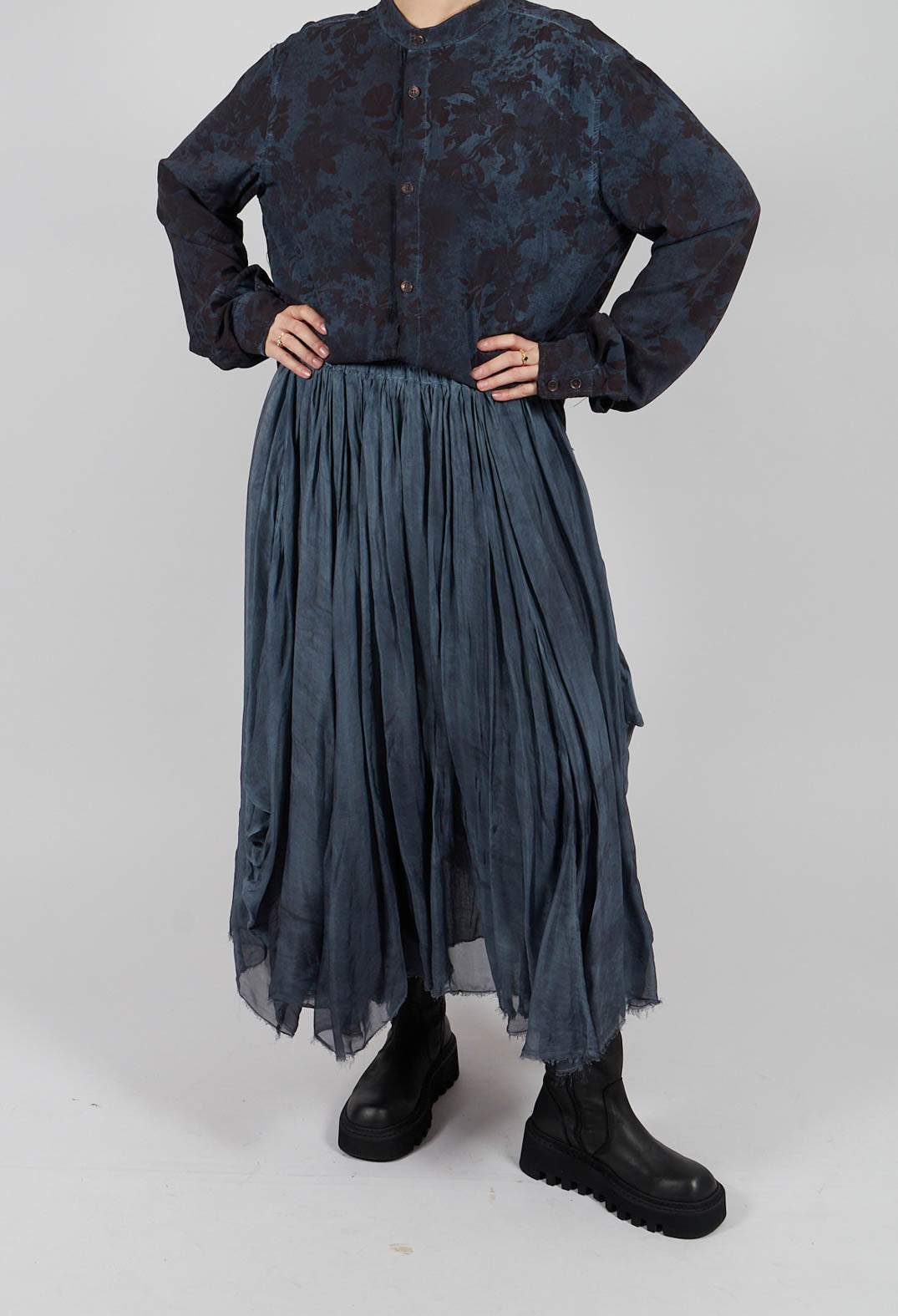 A-Line Skirt in Midnight Blue