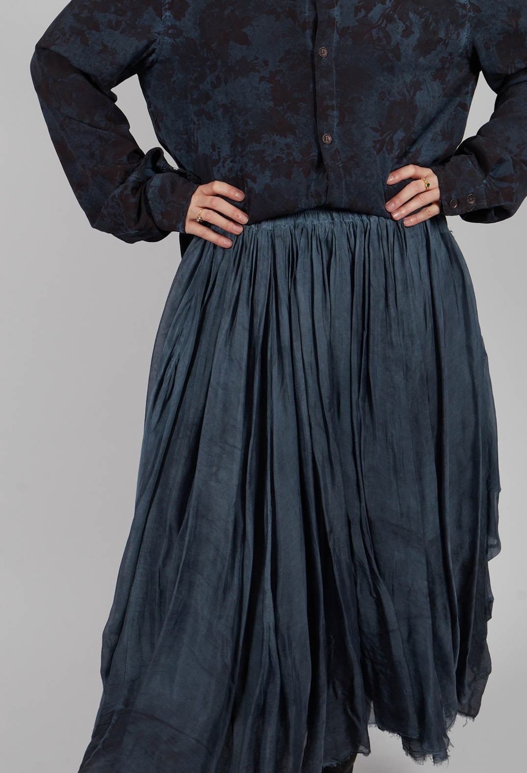 A-Line Skirt in Midnight Blue