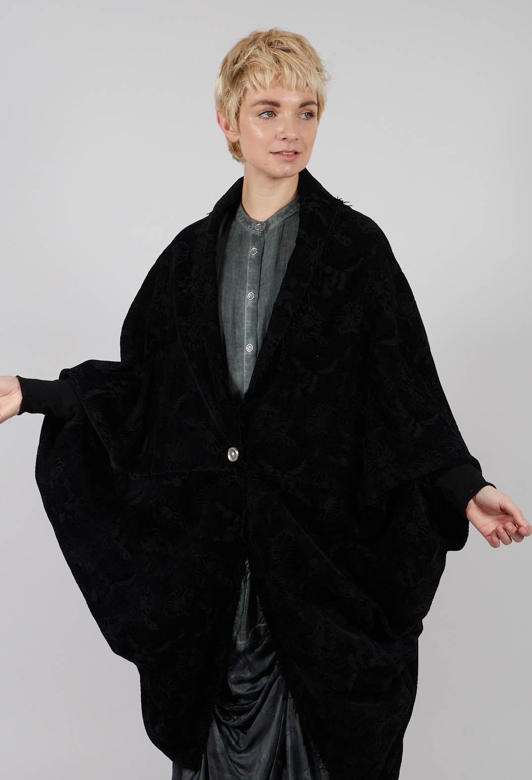 Long Over Coat in Black
