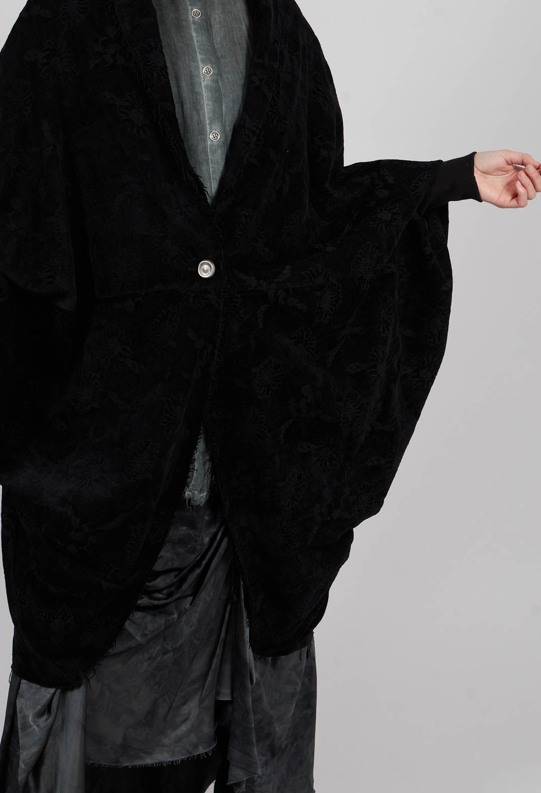 Long Over Coat in Black