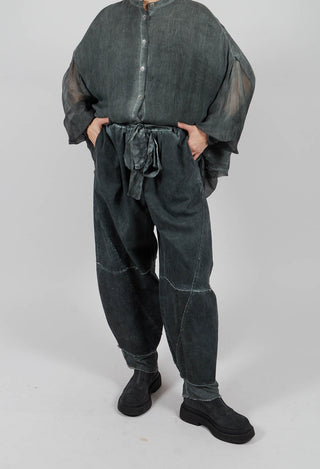 Harem Trousers in Emerald Grey