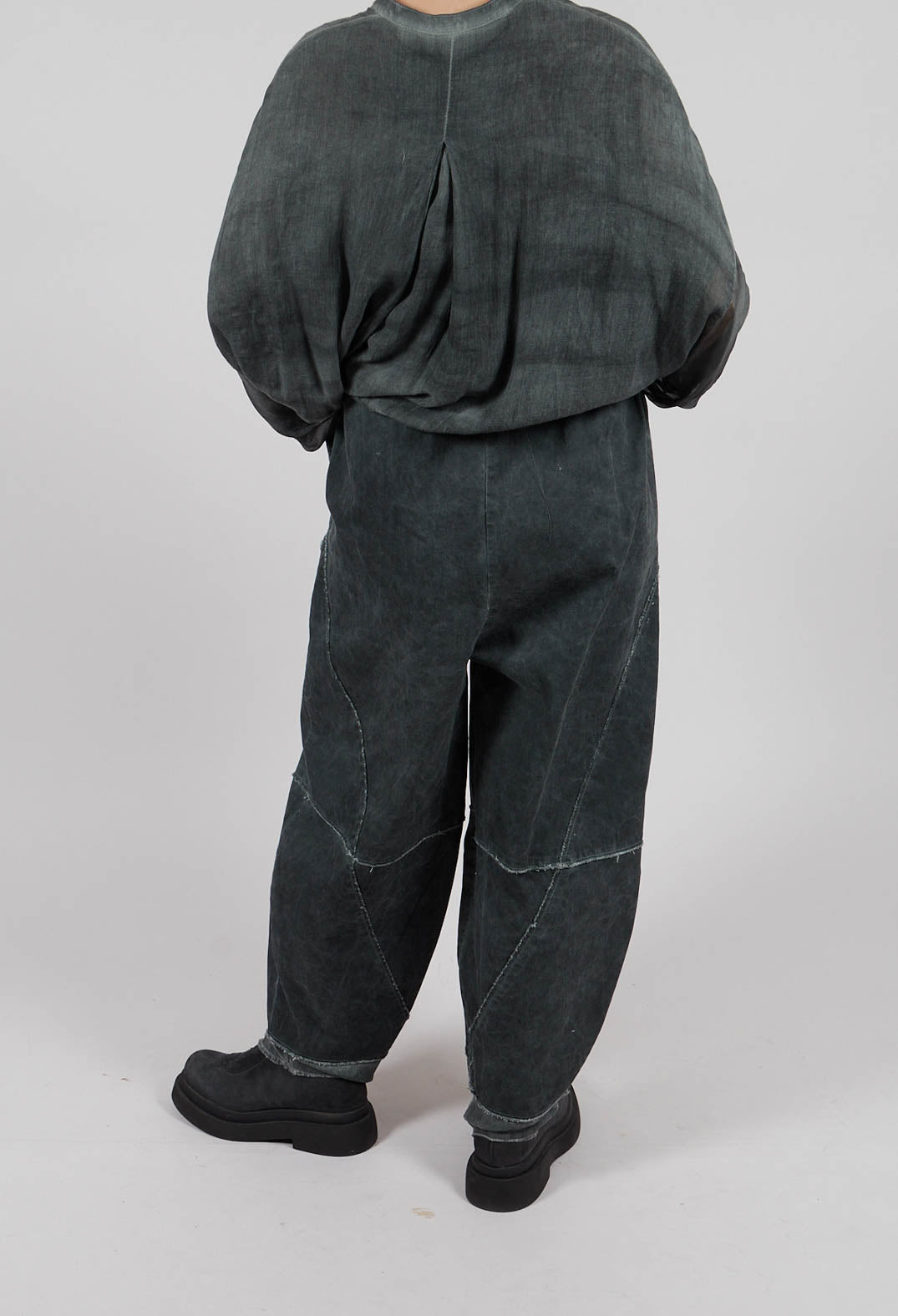 Harem Trousers in Emerald Grey