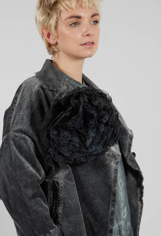 Fabric Brooch in Black