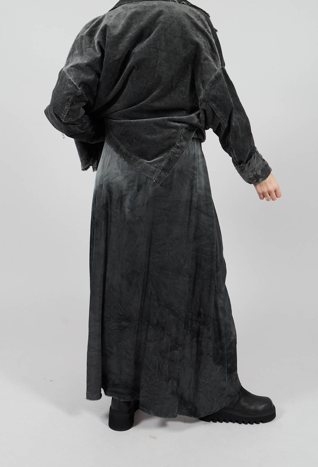 Long Skirt in Emerald Grey