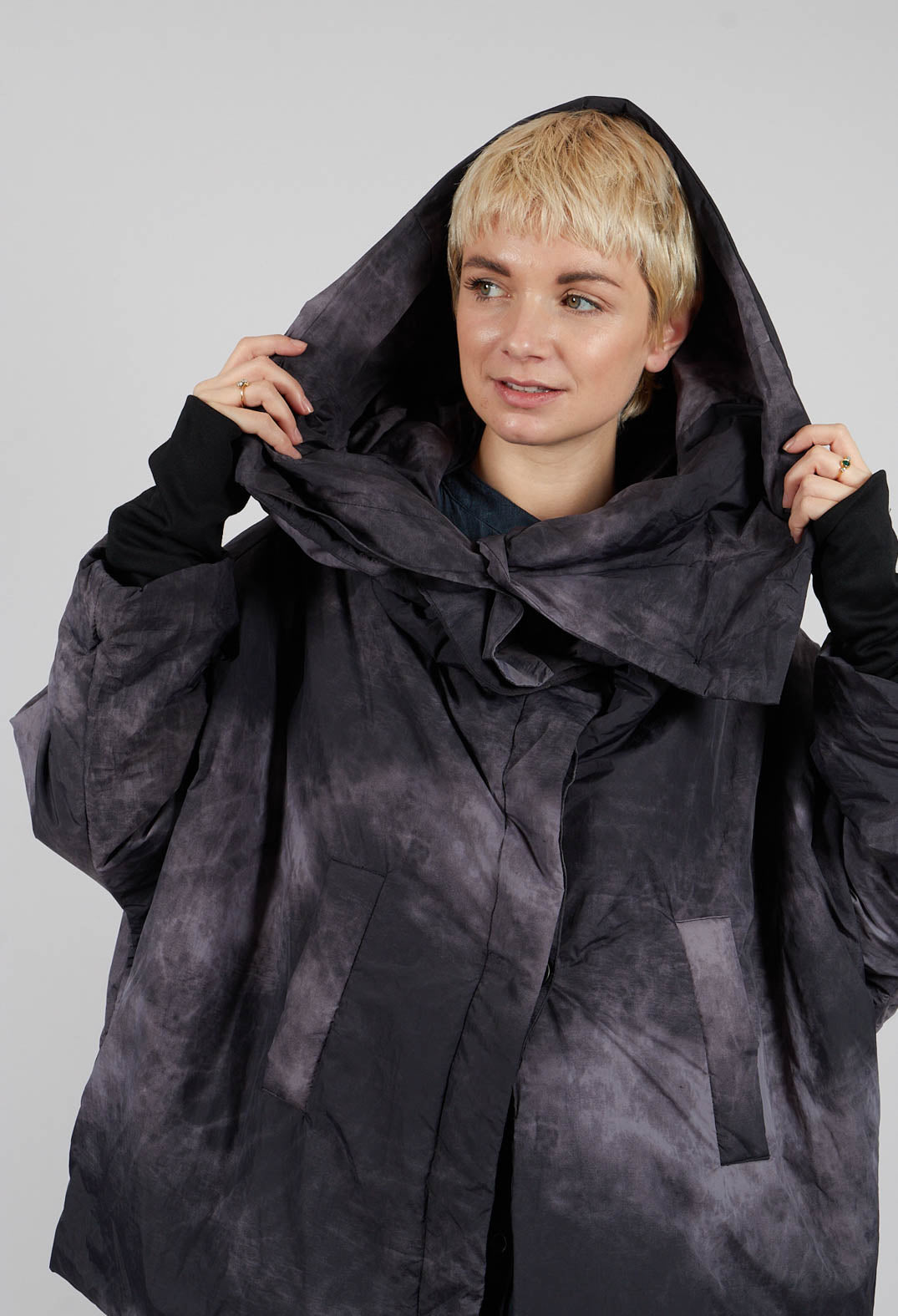 Boxy Padded Jacket in Ash Grey