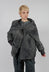 Boxy Padded Jacket in Emerald Grey