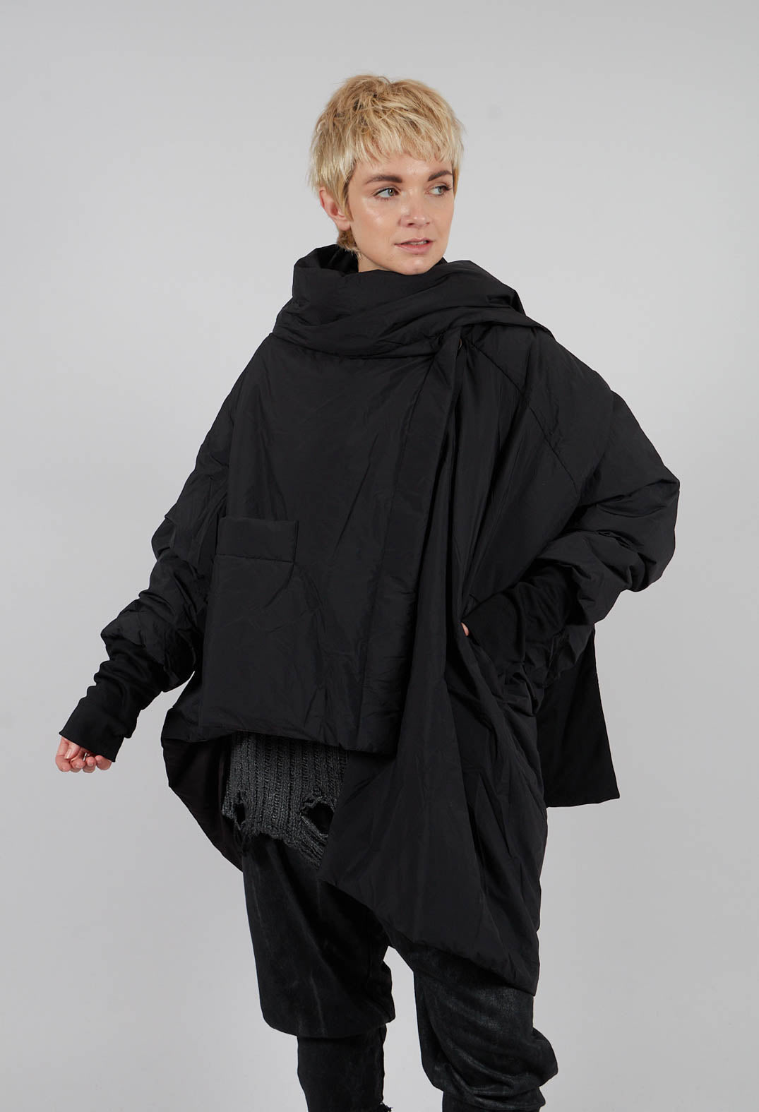Midi Padded Jacket in Black