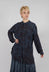 Collarless Shirt in Midnight Blue