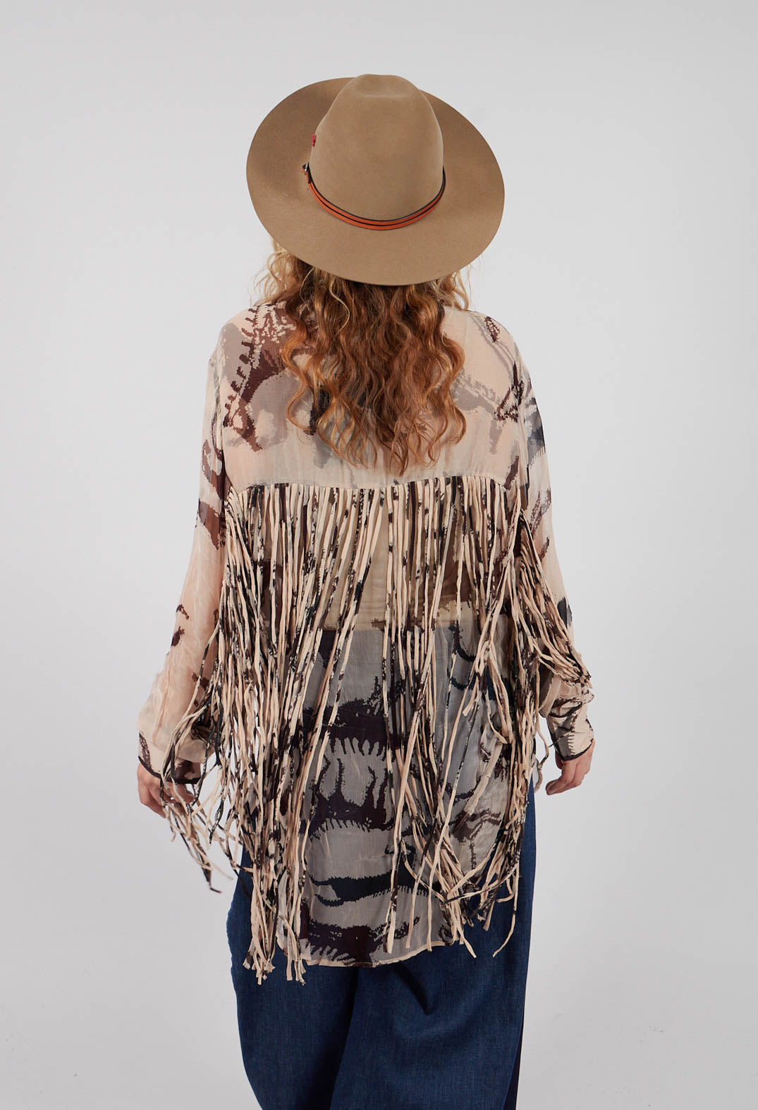 Faustina Shirt in Beige and Brown