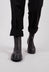 Zip Front Platform Ankle Boot in Gasoline Londra