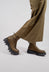 Boots with Curved Zip in Gasoline Carciofo