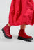 Double Zip Ankle Boot in Gasoline Rosso