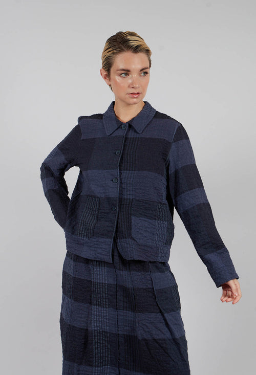 Arborea S Tsant Check Jacket in Notte