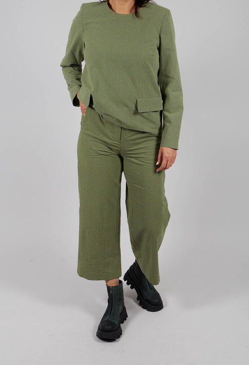 Ryo Check Trousers in Small Green and Navy