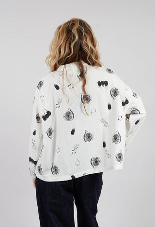 Cropped Shirt in Farmer's Market Print
