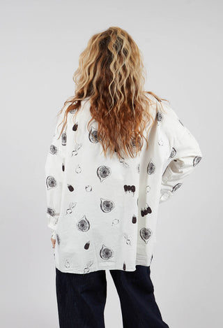 Collarless Shirt in Farmer's Market Print