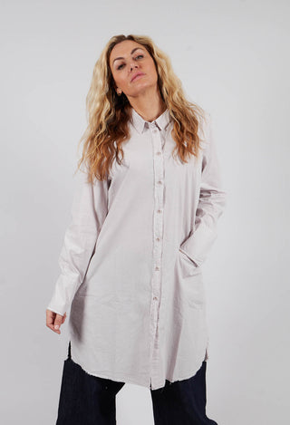 Longline Button Up Shirt in Polver