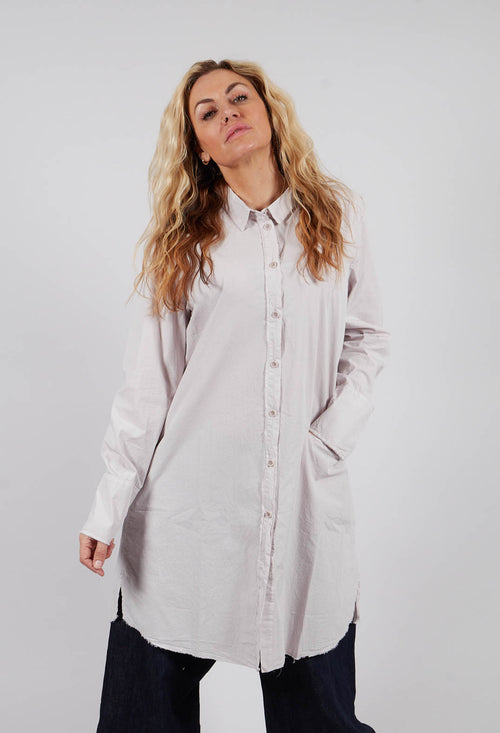 Longline Button Up Shirt in Polver