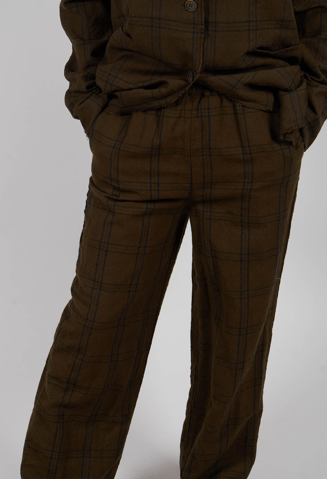 Wide Leg Trousers in Nut Brown