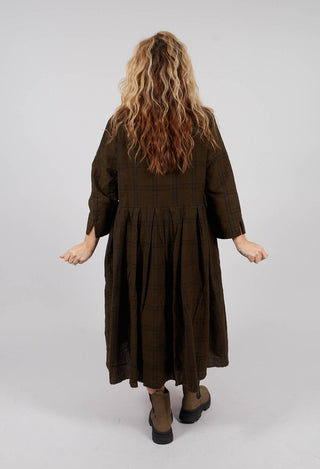 Button Up Dress in Nut Brown