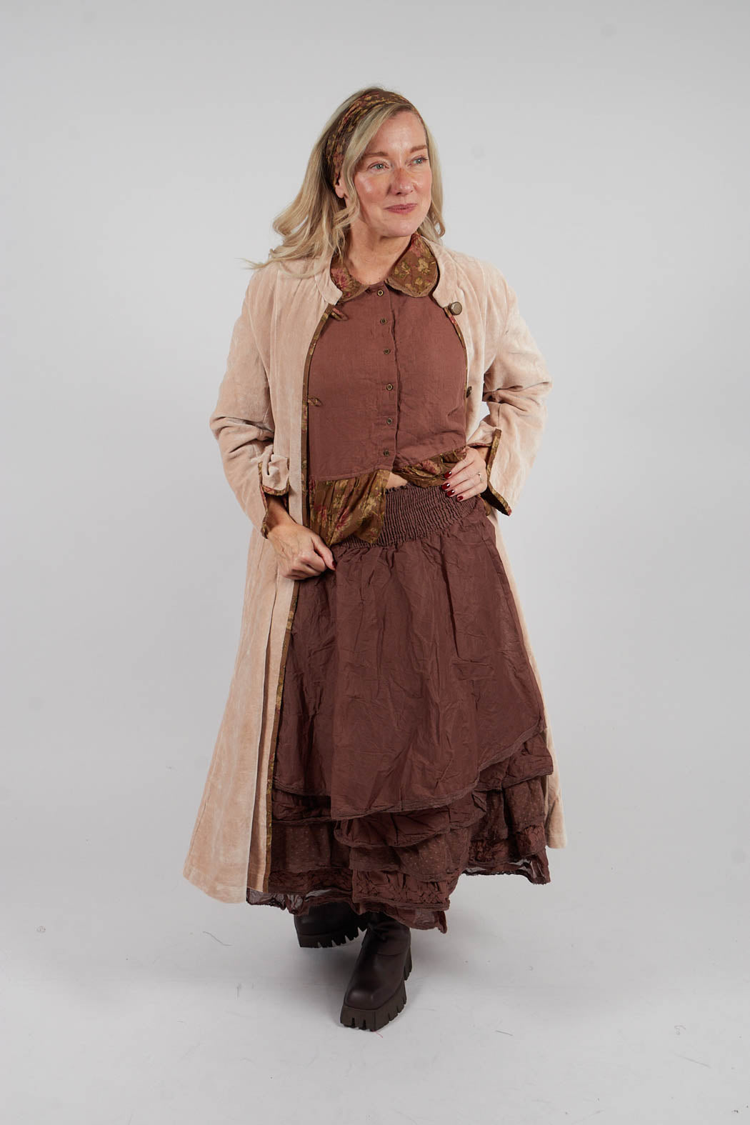 Madou Skirt in Organdy Bois de Rose