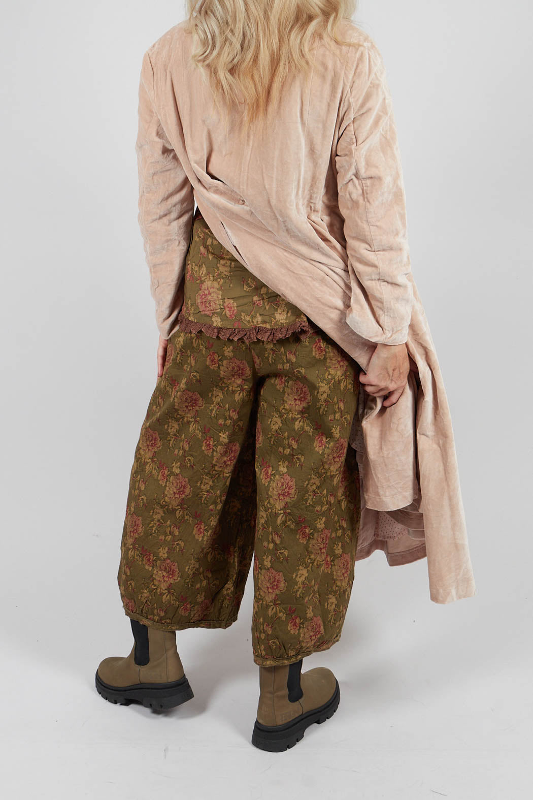 Gus Trousers in Popeline Mousse Fleure