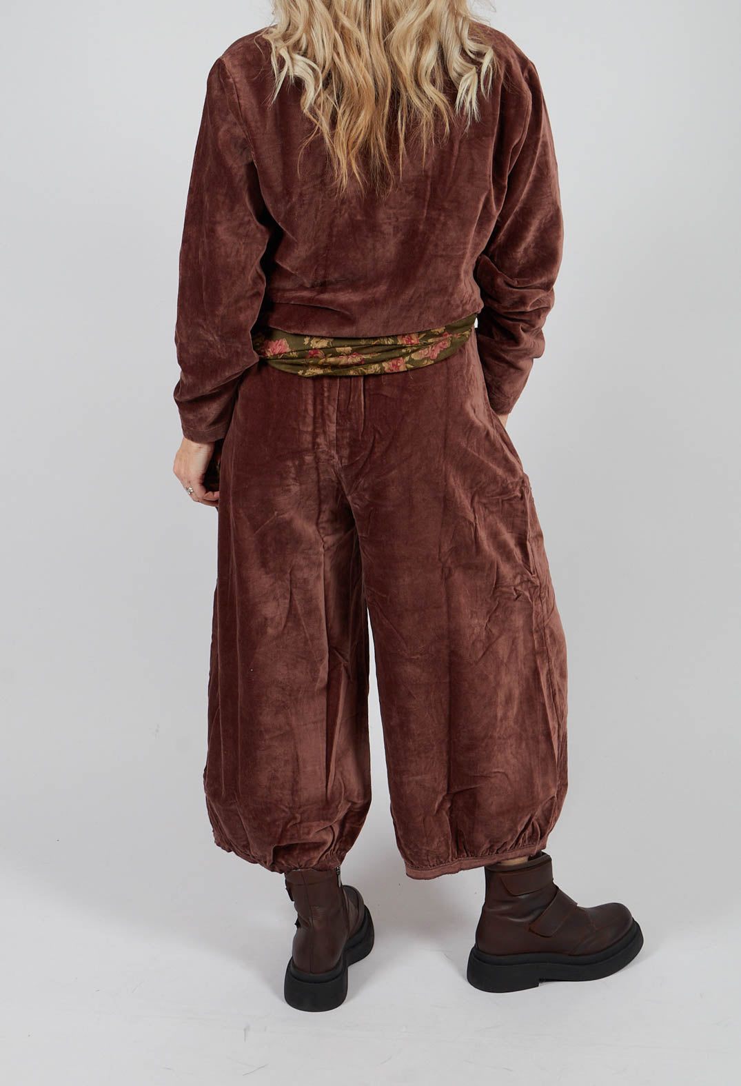 Gus Trousers in Velours Ras Bois de Rose