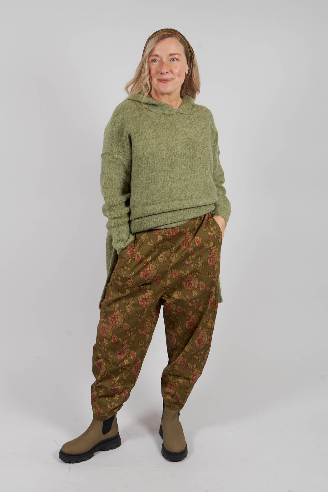 Gaston Trousers in Popeline Mousse Fleure