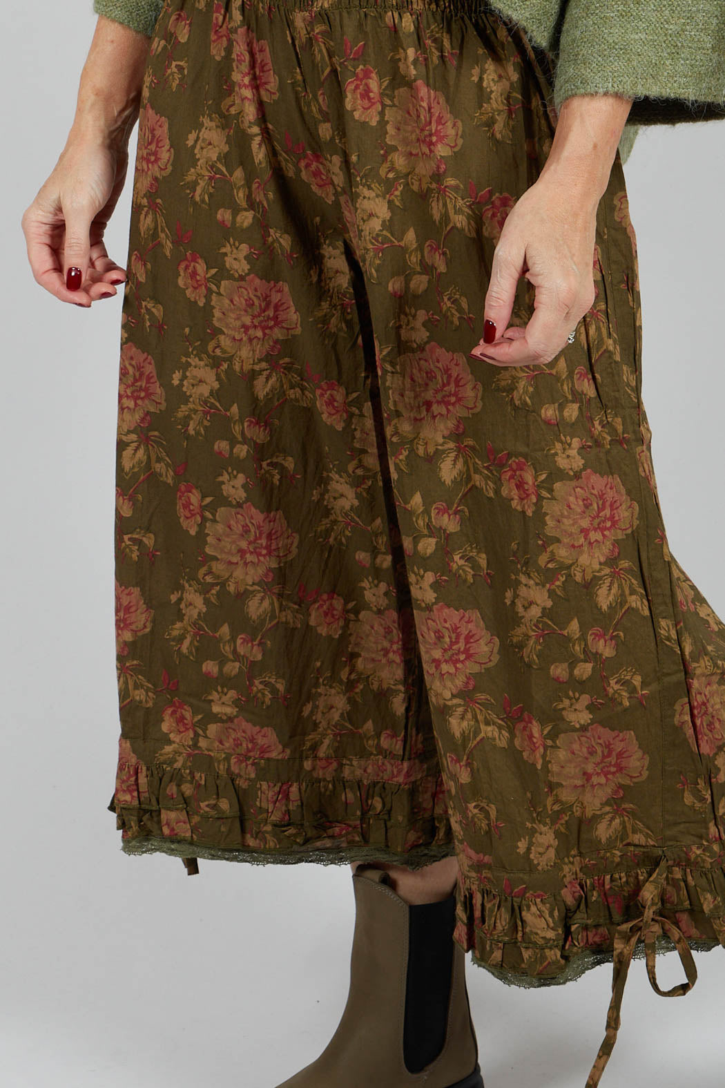 Robert Trousers in Coton Mousse Fleurs