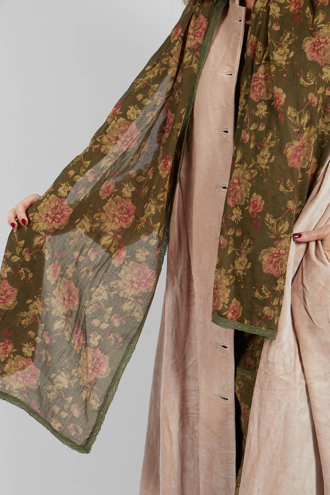 Pauline Scarf in Coton Mousse Fleurs