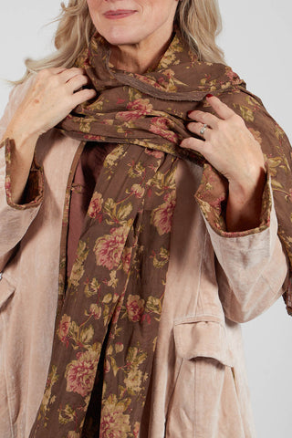 Pauline Scarf in Coton Havane Fleurs