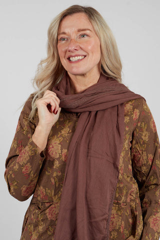 Pauline Scarf in Coton Bois de Rose