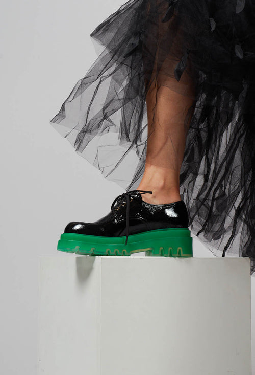 Yolai Lace Up Shoes in Black