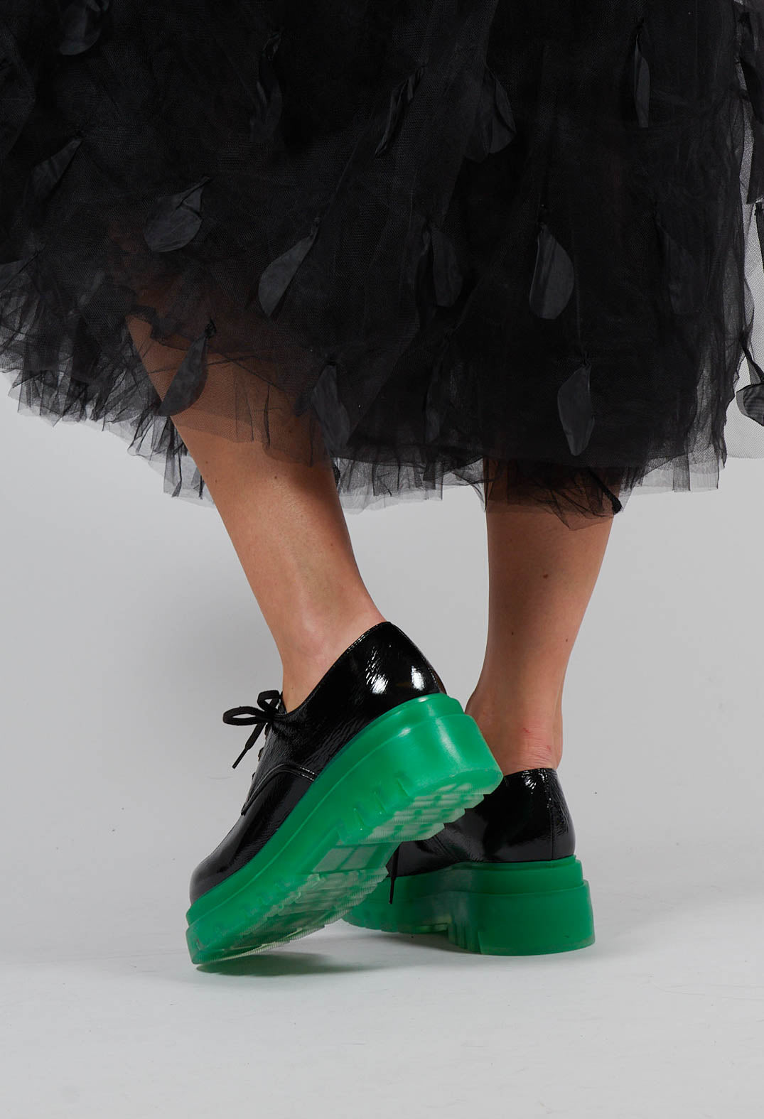 Yolai Lace Up Shoes in Black