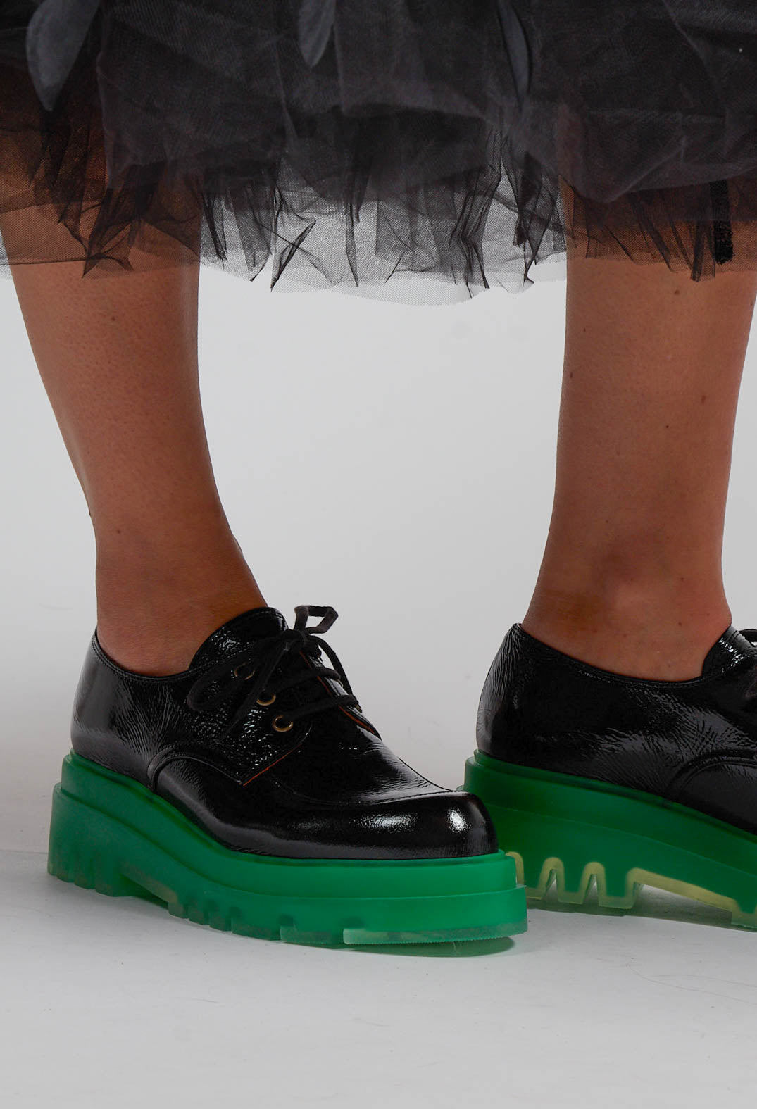 Yolai Lace Up Shoes in Black