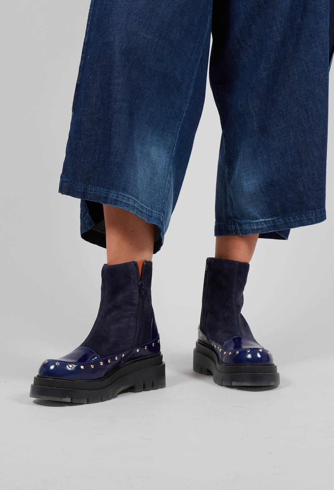 Yoki Ankle Boots in Navy