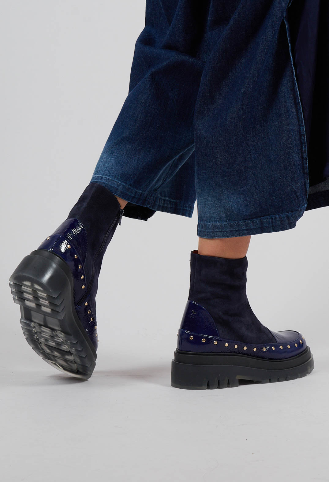 Yoki Ankle Boots in Navy