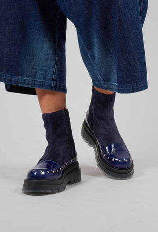 Yoki Ankle Boots in Navy