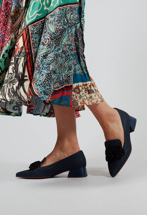 Hadros Low Heel Shoes in Navy