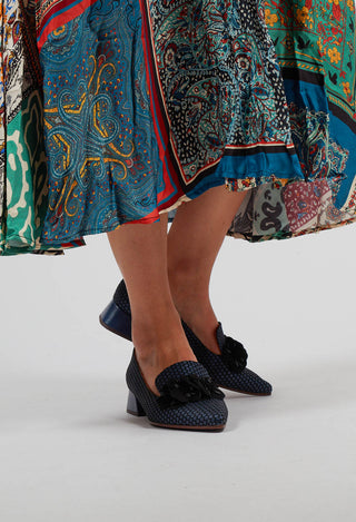 Hadros Low Heel Shoes in Navy