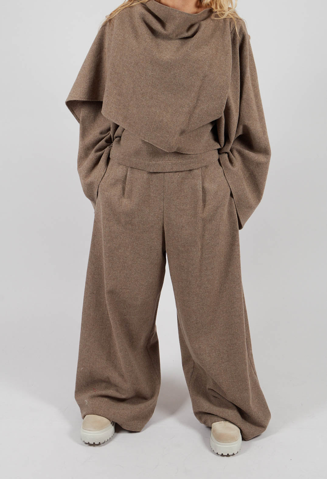 High Waist Trousers in Mud