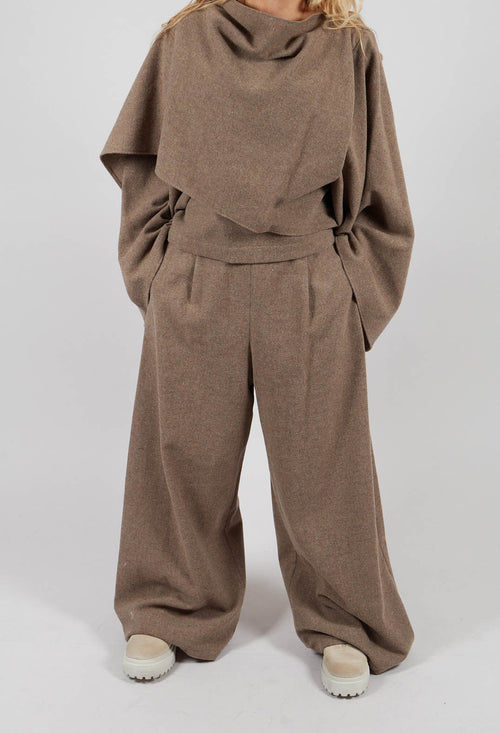 High Waist Trousers in Mud