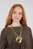 Across Long Heart Necklace in Pistachio