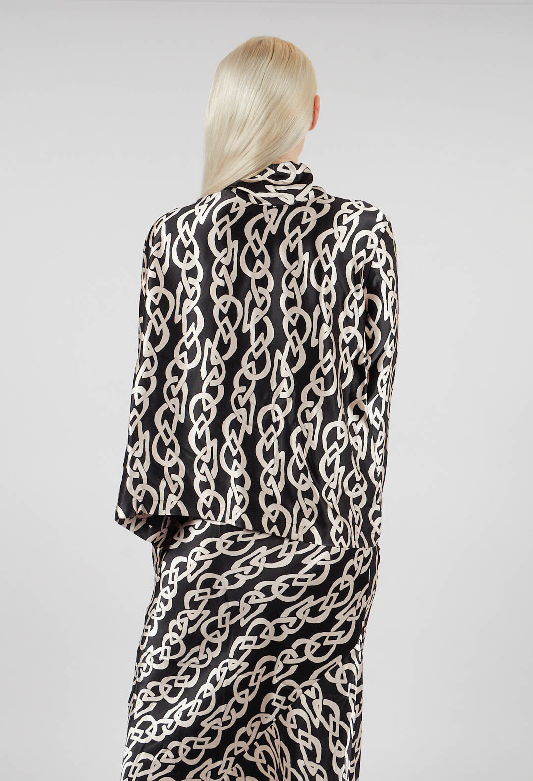 Noce Blouse in Black and Beige