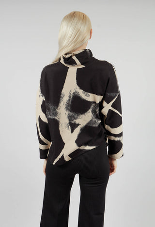 Leto Top in Black and Beige