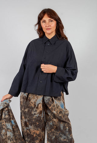 Drop Shoulder Shirt in Black