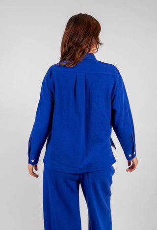 Brooch Shirt in Royal Blue