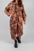 Wide Leg Trouser in Brown Print